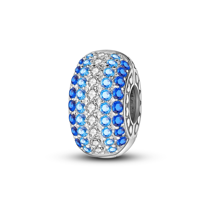 Silver Clasp 925 Sterling CZ Pave Clip Charms Daisy Beads | SAMAG