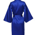 Solid Satin Night Robe, Elegant Half Sleeve V Neck House | SAMAG