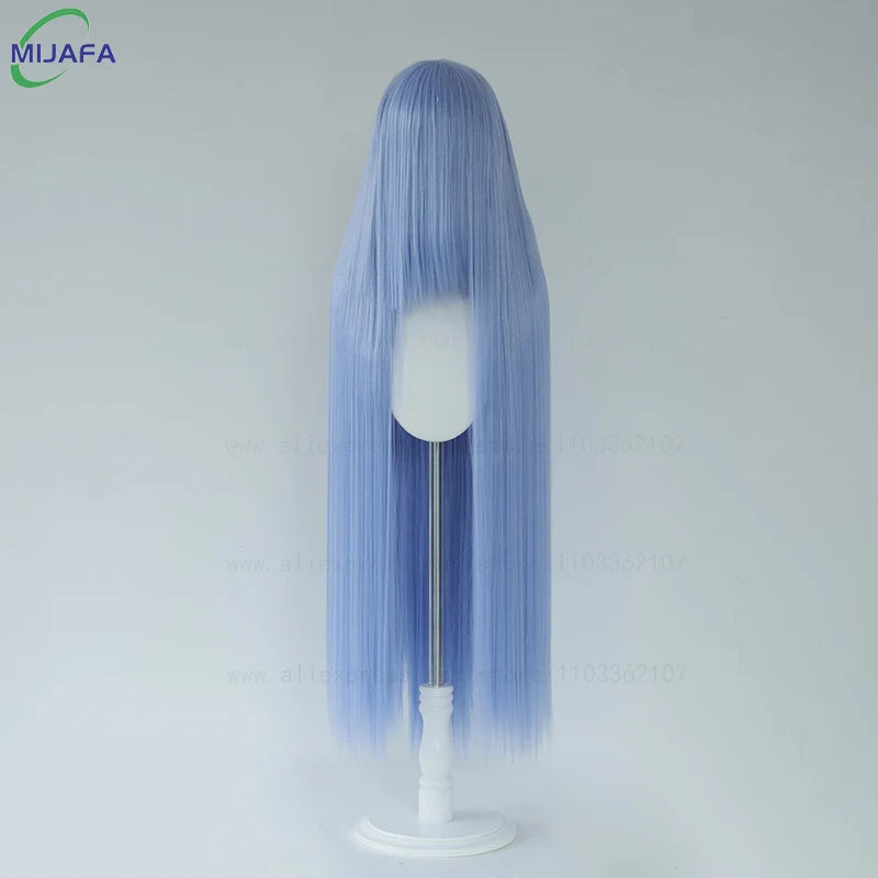 Very High Quality 600g 68 Colors 40 Inch 100cm Long Straight Cosplay Wig With Bangs Heat Resistant Hair Anime Wigs + Wig Cap