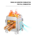 Folding Steel Wood Burning Camping Stove Lightweight Portable Firewood Stove for Outdoor Hiking Travel BBQ Picnic Camping Equipm