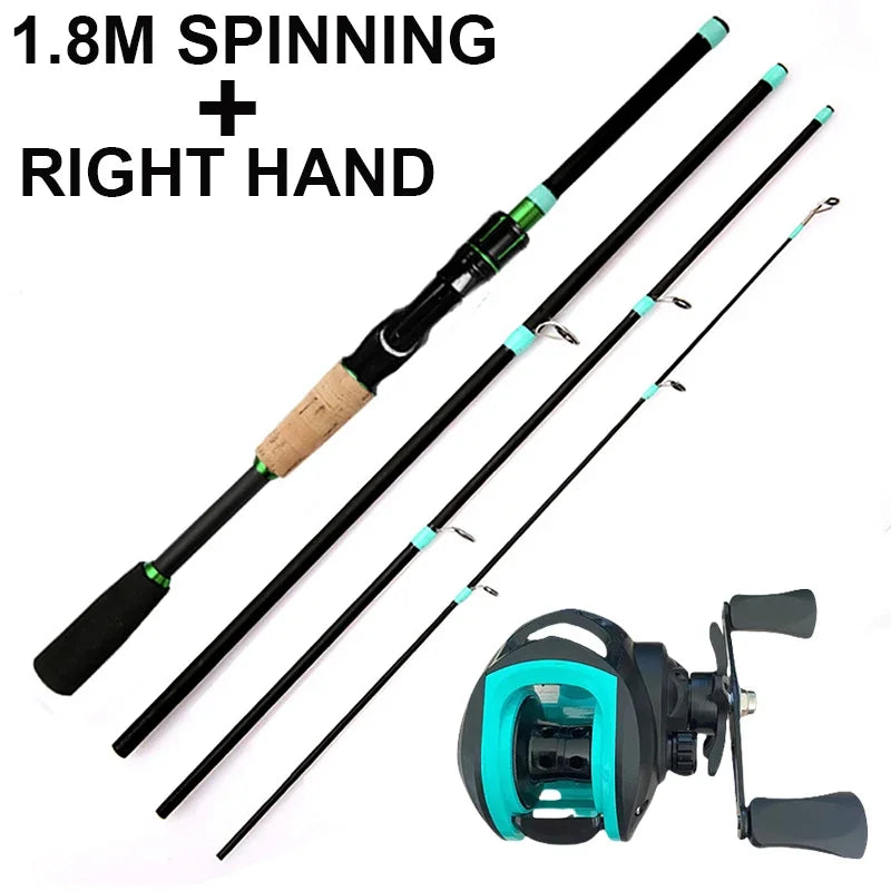 Lure Fishing Rod Combo 1.8/2.1m Carbon Spin/Cast Travel - View 11 | SAMAG