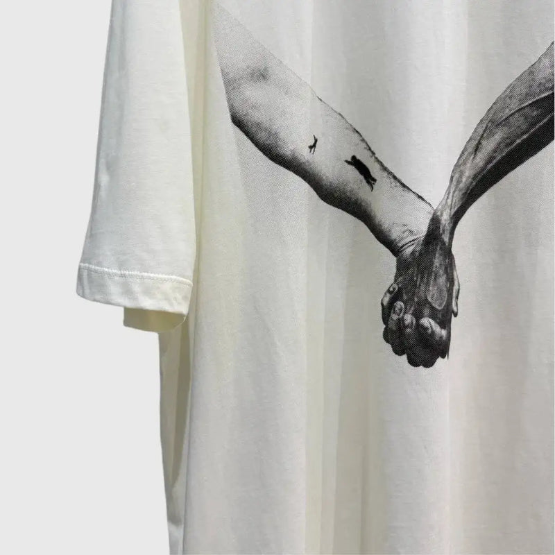 HKSH Spring Summer New Men's RO Style Round Collar Printed T-shirt Oversized Chic Cotton Chic Top American Loose Y2K Tees HK4638