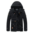 Men's Casual Winter Thick Warm Parkas Windproof Overcoats Male Military Wool Liner Hooded Down Jackets Outdoors Long Coats