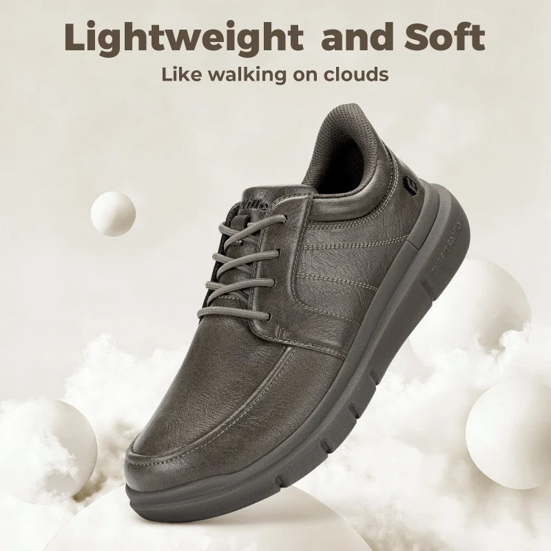 FitVille Men's Wide Width Slip On Oxford Shoes, Lightweight Casual Business Dress Walking Sneakers, Comfort Everyday Footwear with Arch Support for Long Time Standing