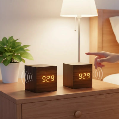 Voice Control Digital Electronic Clock Luminous Smart LED | SAMAG