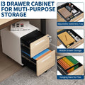 2 Drawer Mobile File Cabinet With Lock Under Desk Metal Rolling Filing Cabinets For Home Office Letters Legal A4 Fully Assembled