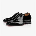 Glossy Patent Leather Dress Shoes Oxfords Square Toe Lace Up Formal Shoes for Men Wedding Office Business Ideal Gift for Men