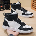 White Vulcanized Sneakers Men's Flat Comfortable Shoes Lace up Zapatillas Hombre Autumn Spring High Top Sneakers Plus Size 39-48