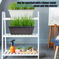 1/3 Pieces Window Box Planter Rectangle Plant Containers Decors with Drainage Holes Flower Pot Plant Pot for Outdoor Garden Home