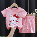 Baby Girl Summer Outfit Set Short Sleeve T-shirt | SAMAG