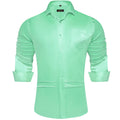 Solid Satin Shirts for Men Sage Green Black Yellow Red | SAMAG