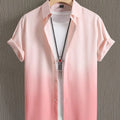 Hawaiian Men's Short Sleeved Shirt with Summer Gradient | SAMAG