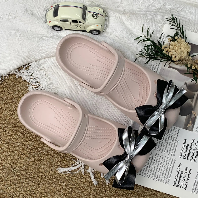 2026 ballet hole shoes platform slippers women's summer wear eva sandals non-slip Xiaohongshu Douyin women's explosion
