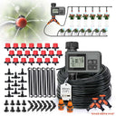 30-5m Garden LCD Button Timer Irrigation Set 0-80L/H Rotating Adjustable Nozzle Intelligent Display Automatic Watering System