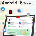 ANRY 10.1" Android 16 Tablet PC Octa Core 12GB RAM 128GB ROM WiFi Bluetooth 5000mAh Dual Cameras GPS Student Learning PC Tablet