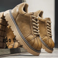 Men's Trendy Autumn Winter Thick-Soled Height-Increasing Workwear Shoes Versatile Sports Shell-Toe Board Shoes