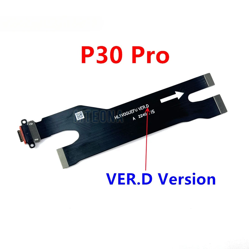 USB Charging Dock Flat Cable For Huawei P30 Pro Tail Plug Small Board Charg Connector Flexible Ribbon