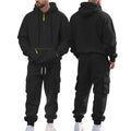 Men's Heavyweight Fleece - Lined Casual Tracksuit Set for Winter - Loose - Fit, Half - Zip, 2 - Piece - View 7 | SAMAG