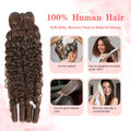 Chocolate Brown Burmese Curly Human Hair Bundles 4# Double Drawn Vietnamese Human Virgin Hair Weave Vietnamese Raw Hair Bundles
