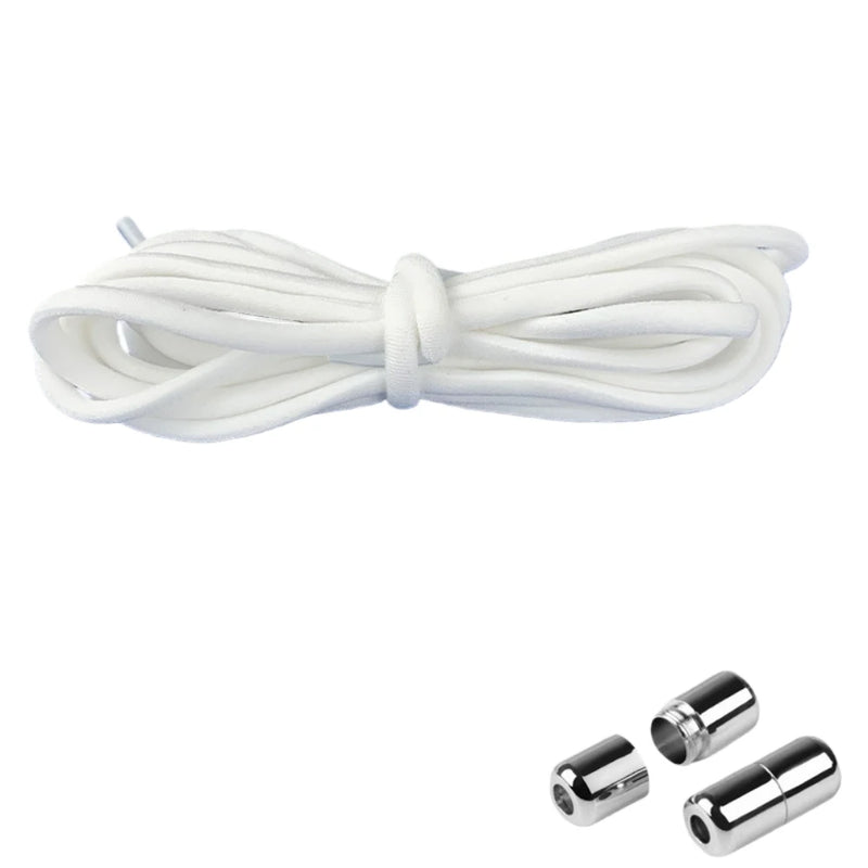 1/2/4 pairs Semicircle No Tie Shoelaces Elastic Sneakers shoelace Metal Lock Lazy Laces for Kid and Adult One size fits all shoe