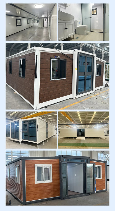 20FT/40 Portable Folding Steel Container House Prefabricated Tiny Home with 2/3 Bedroom Modular Expandable Housing customizable