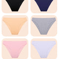6pcs Cotton Women's Lingerie M-XXL Solid Seamless Panties Sexy Breathable Low-Waist Briefs Female Soft Comfortable Underpants