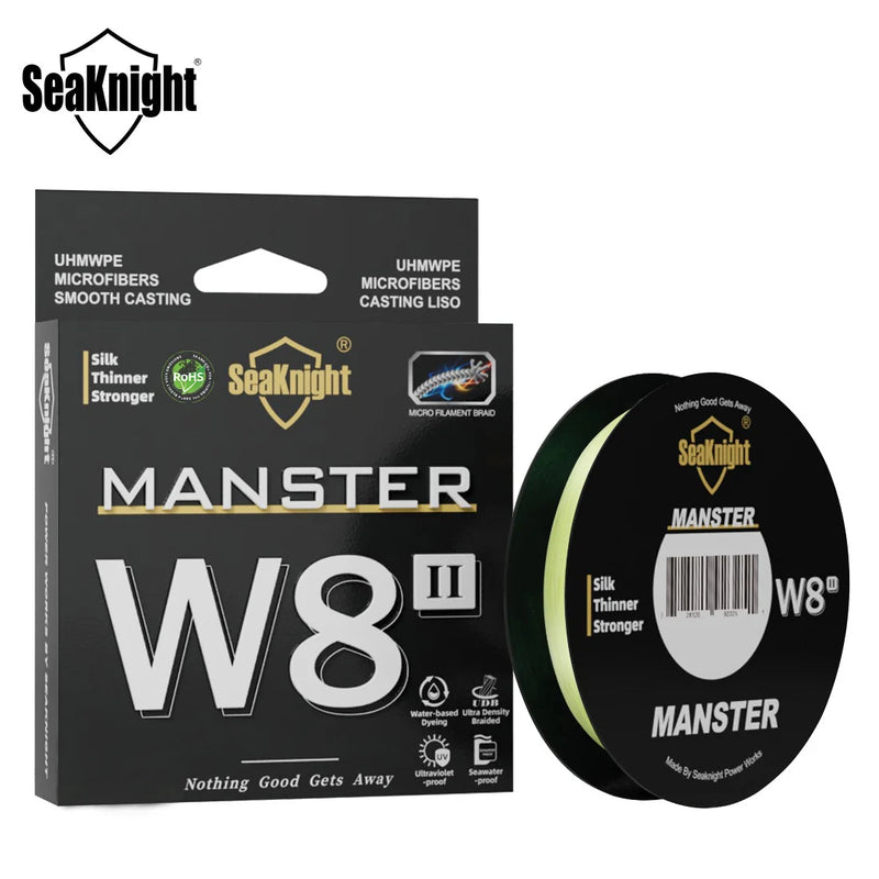 SeaKnight Brand W8 II Series Fishing Line 8 Strands 500m 300m anti-UV anti-saltwater Coating, Multifilament PE Line Braided Wire