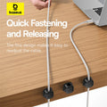 Baseus Cable Organizer Holder Magnetic Cable Smooth Adjustable Cord Holder Under Desk Cable Management Wire Keeper Cable Clips