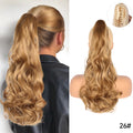 Synthetic Claw Clip On Ponytail Extension 22Inch Long Straight Wavy Ponytail Hair Ponytail With Claw Clip On Ponytail For Women