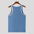 Summer Men's Skinny Gym Tank Tops Leisure Popular Sleeveless Sportwear Fashion Well Fitting Patchwork Bodybuilding Vest S-2XL