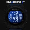 NAVIFORCE Watches For Men LCD Digital Fashion Casual Date and Week Alarm Display 3ATM Waterproof Silicone Strap Electronic Clock