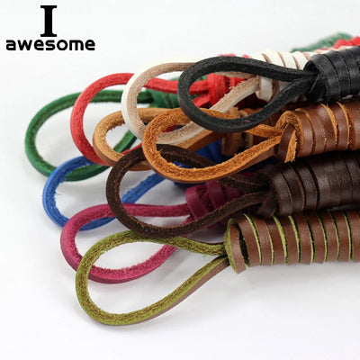 1 Pair 80cm-180cm Genuine Leather shoelaces Of Rawhide | SAMAG