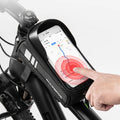 ROCKBROS Bicycle Bag Waterproof Touch Screen Cycling Bag Top Front Tube Frame MTB Road Bike Bag 6.5 Phone Case Bike Accessories