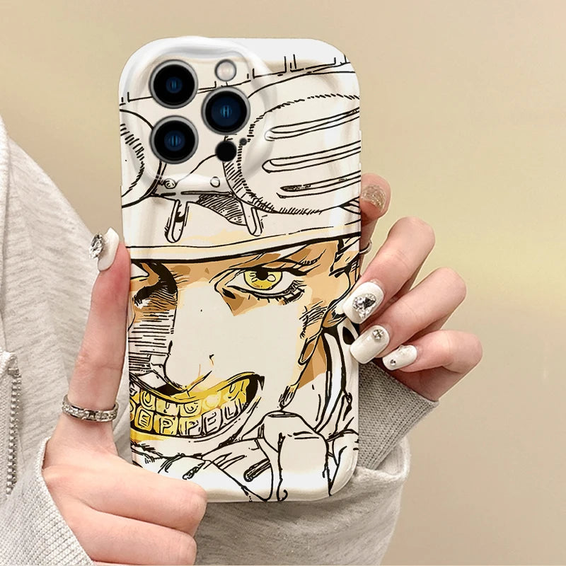 Gyro Zeppeli JoJo Steel Ball Run Phone Case For iPhone 16 Pro Max Case 15 14 13 12 11 8 7 Pro X XR XS Max Soft Transparent Cover