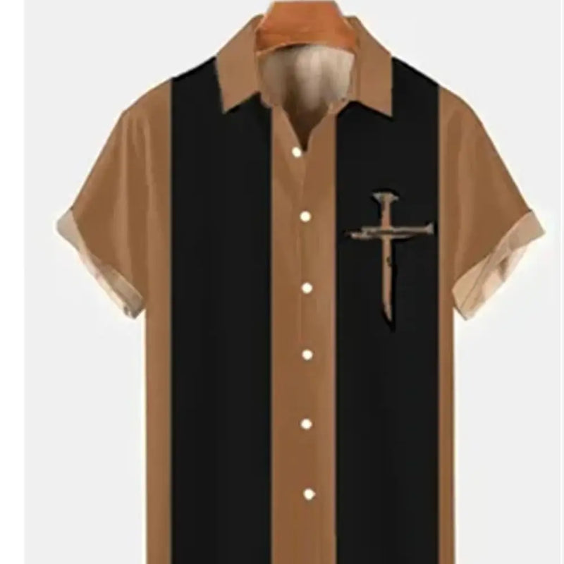 Stripes Simple Casual Dress Shirts European Size Men's | SAMAG