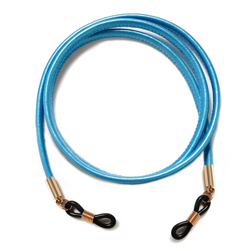 Sunglasses Lanyard Strap Necklace Braid Leather Eyeglass Glasses Chain Leather Cord Reading Glasses Eyewear Accessories