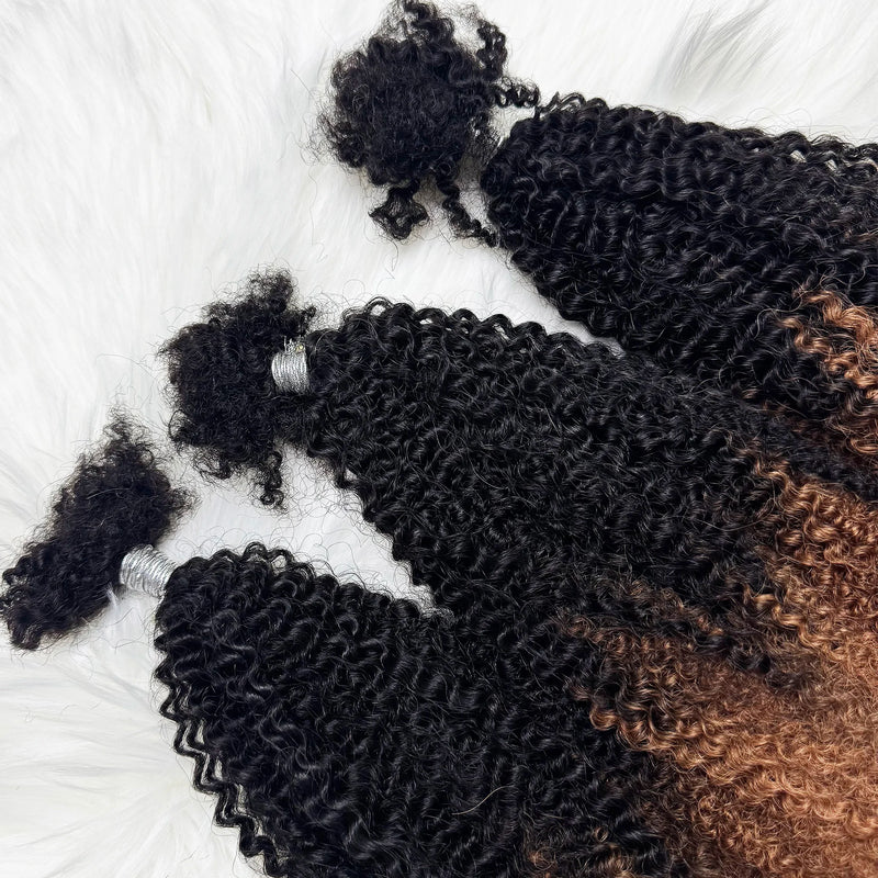 16inch Afro Kinky Bulk Human Hair for Braiding Twist Curly Hair Dreadlock Extensions for Braiding Hair Locs Extensions
