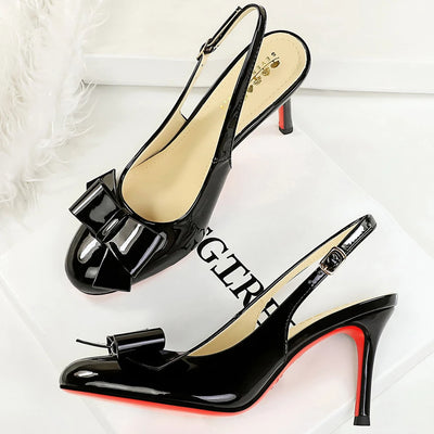 BIGTREE Shoes Round-toe Women Pumps Patent Leather | SAMAG