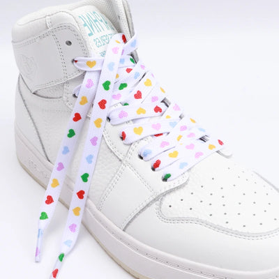 1 Pair Flat Shoelaces Heart Pattern Printing Shoe Laces | SAMAG