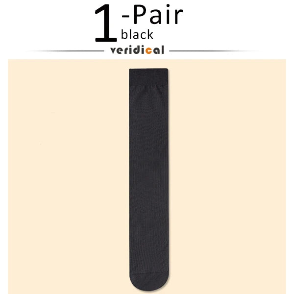 7 Pairs Man Short Silk Socks Business Thin Nylon Striped | SAMAG