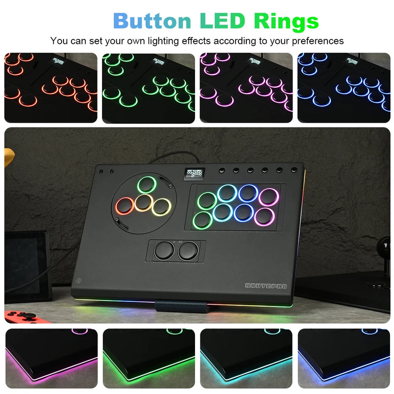 Haute42 X-Move Aluminium Alloy Hitbox Leverless Controller Stickless Fightstick For PC/PS4/PS5 Arcade Game Controller Joystick