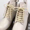4 Pcs(2 Pairs) Round Shoelaces 4mm for Sneakers Boots, Durable Anti-Slip Sports Laces, 80-160cm Solid Colors Replacement