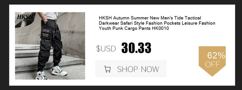 HKSH Spring Summer New Men's RO Style Round Collar Printed T-shirt Oversized Chic Cotton Chic Top American Loose Y2K Tees HK4638