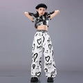 Hip Hop Kids Cool Crop Top Street Dance Love Pants Girls | SAMAG