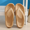 Rimocy Soft Sole EVA Women's Flip Flops 2026Summer Beach Non-slip Cloud Slippers Women Thick Platform Clip Toe Bathroom Slides