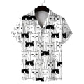 New summer shirt men's short cat pattern design casual | SAMAG
