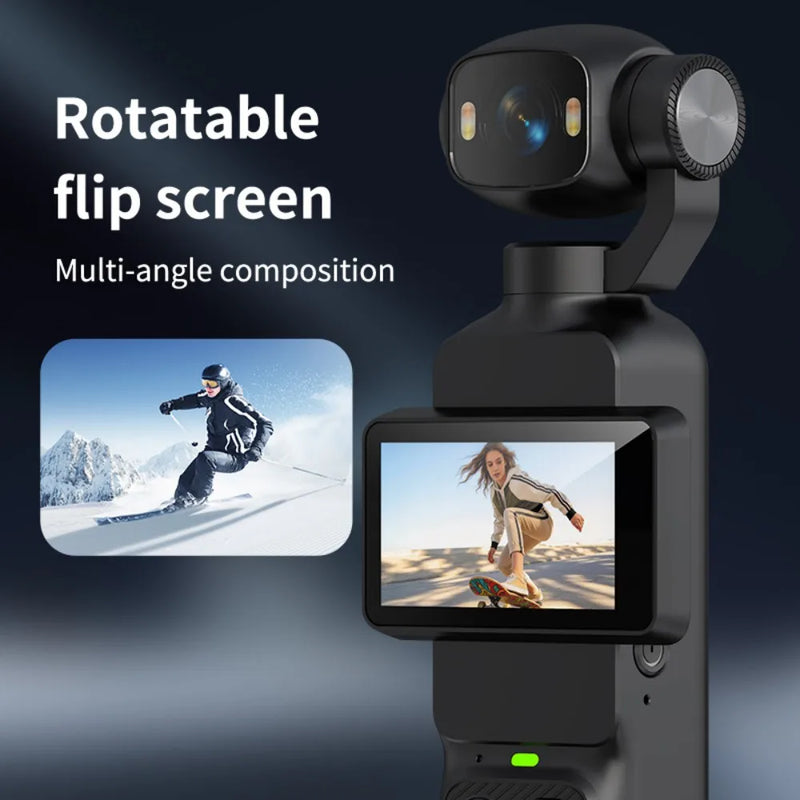 HD Action Camera With External Battery 90° Flip Screen WIFI For Vlog YouTube Girls Entry Video Recording Record Life Action Cam