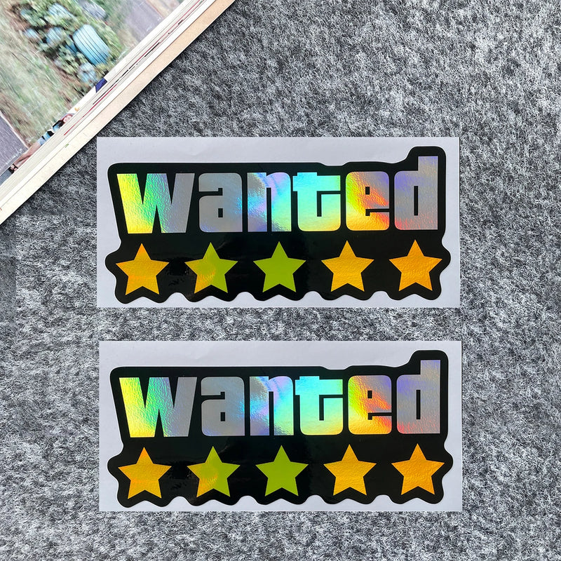 WANTED Motorcycle Sticker Vinyl Waterproof Decal Adaptable Motorcycle / Body / Helmet Motorcycle Decoration Accessories