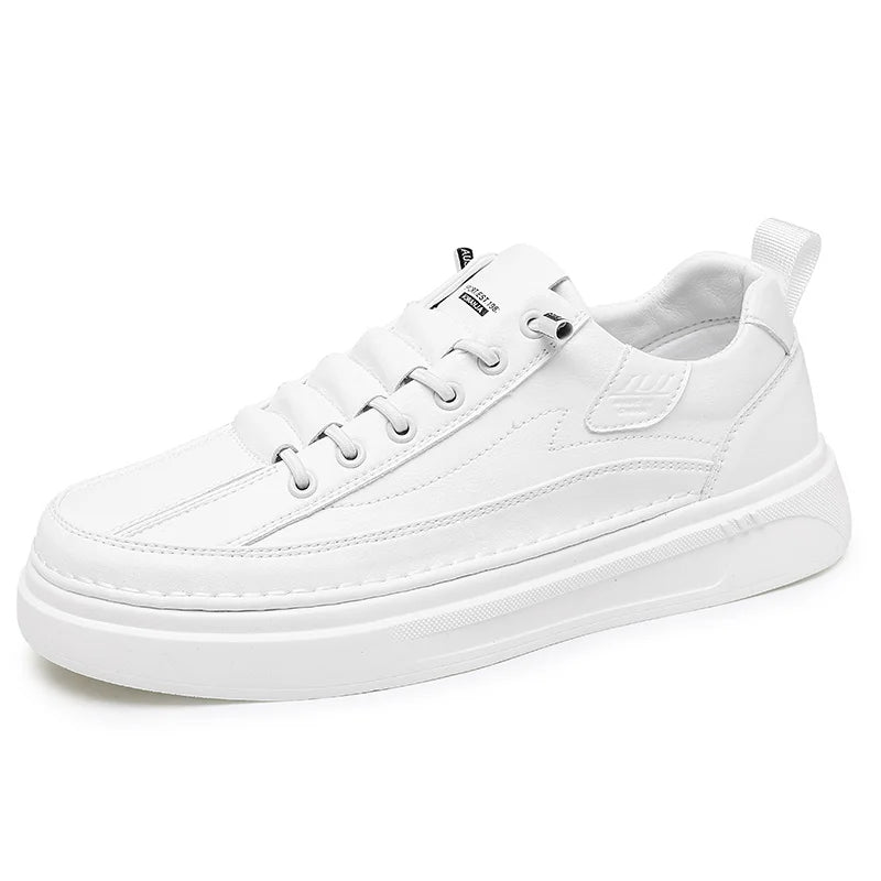 Hot Sale Men's Leather Casual Shoes Soft Sole Lace-up Oxford Shoes Handmade Male Tenis Masculino New Design Skateboard Footwear