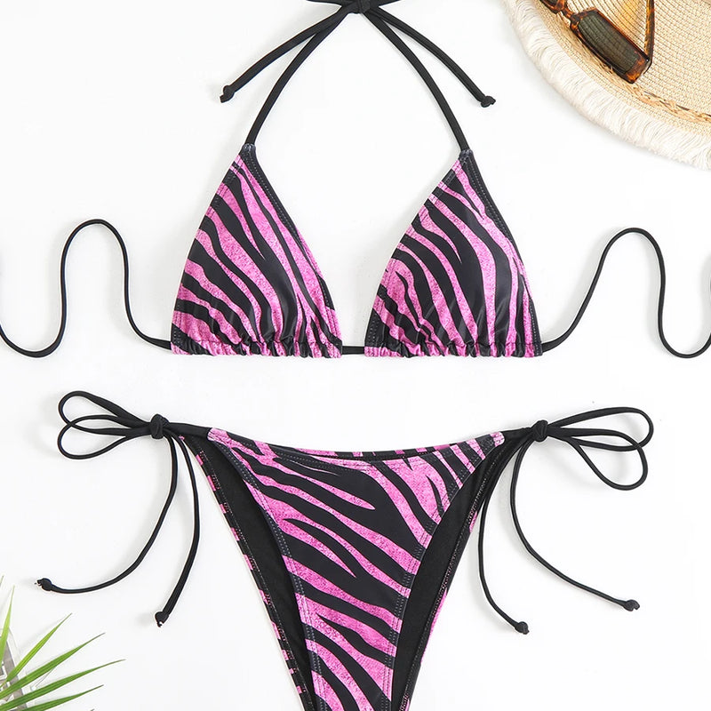 Sexy Striped Micro Bikini Trend Women Swimsuit Female | SAMAG